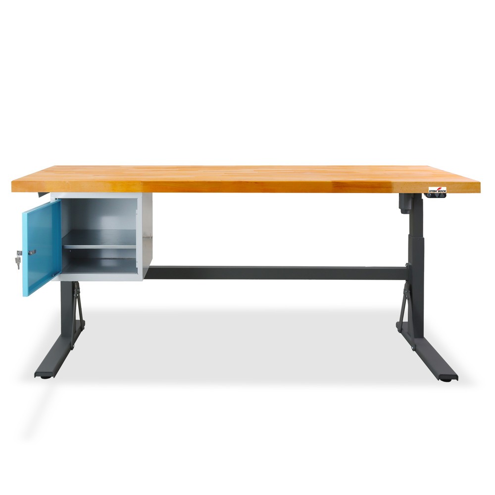 Produktabbildung Nr. 5: Steinbock® elektrisch höhenverstellbare Werkbank e-Adjust, mit Unterbau-Container, HxBxT 700-1.170 x 2.000 x 750 mm, TK 350 kg