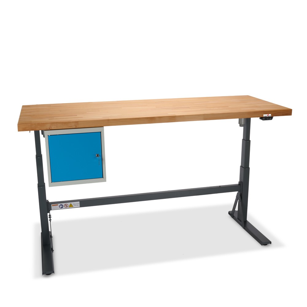 Produktabbildung Nr. 10: Steinbock® elektrisch höhenverstellbare Werkbank e-Adjust, mit Unterbau-Container, HxBxT 700-1.170 x 2.000 x 750 mm, TK 350 kg