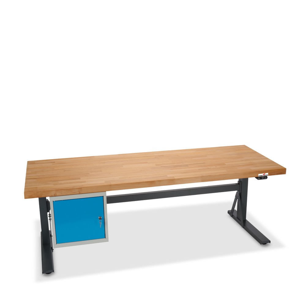 Produktabbildung Nr. 12: Steinbock® elektrisch höhenverstellbare Werkbank e-Adjust, mit Unterbau-Container, HxBxT 700-1.170 x 2.000 x 750 mm, TK 350 kg