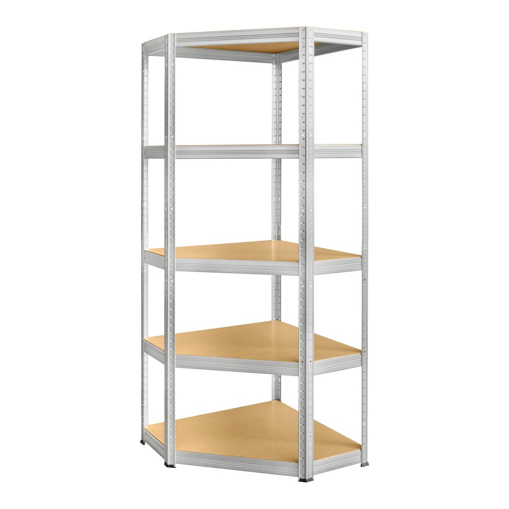 Produktabbildung Nr. 2: Steinbock® Fachboden-Eckregal verzinkt, Fachlast 250 kg, HxBxT 1.800 x 900 x 450 mm