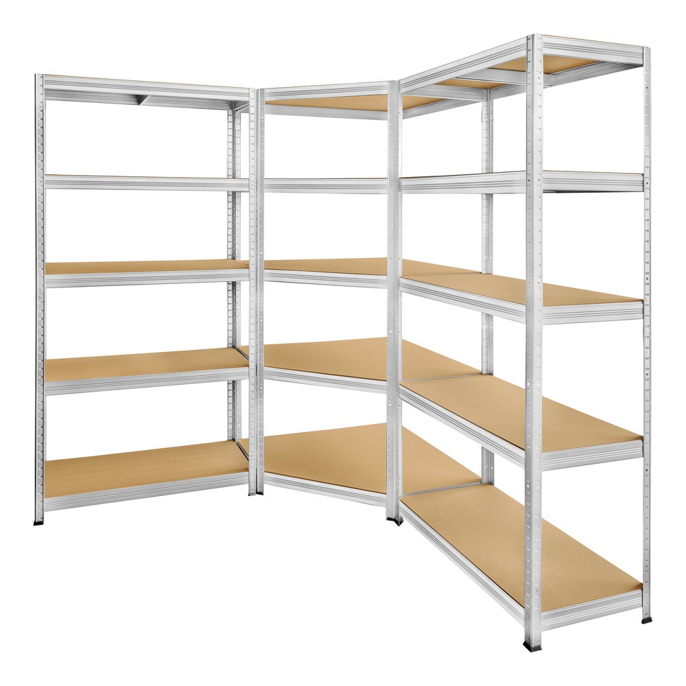 Produktabbildung Nr. 3: Steinbock® Fachboden-Eckregal verzinkt, Fachlast 250 kg, HxBxT 1.800 x 900 x 450 mm