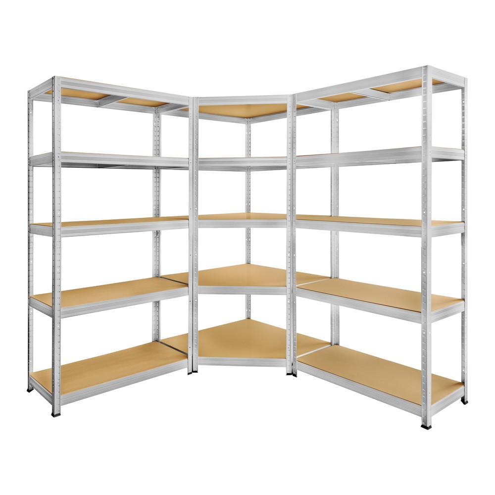 Produktabbildung Nr. 4: Steinbock® Fachboden-Eckregal verzinkt, Fachlast 250 kg, HxBxT 1.800 x 900 x 450 mm