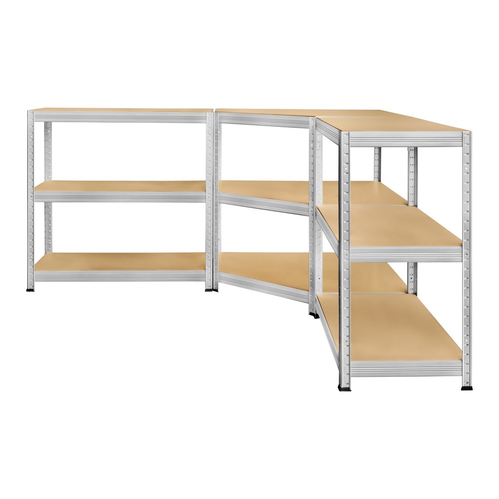 Produktabbildung Nr. 5: Steinbock® Fachboden-Eckregal verzinkt, Fachlast 250 kg, HxBxT 1.800 x 900 x 450 mm