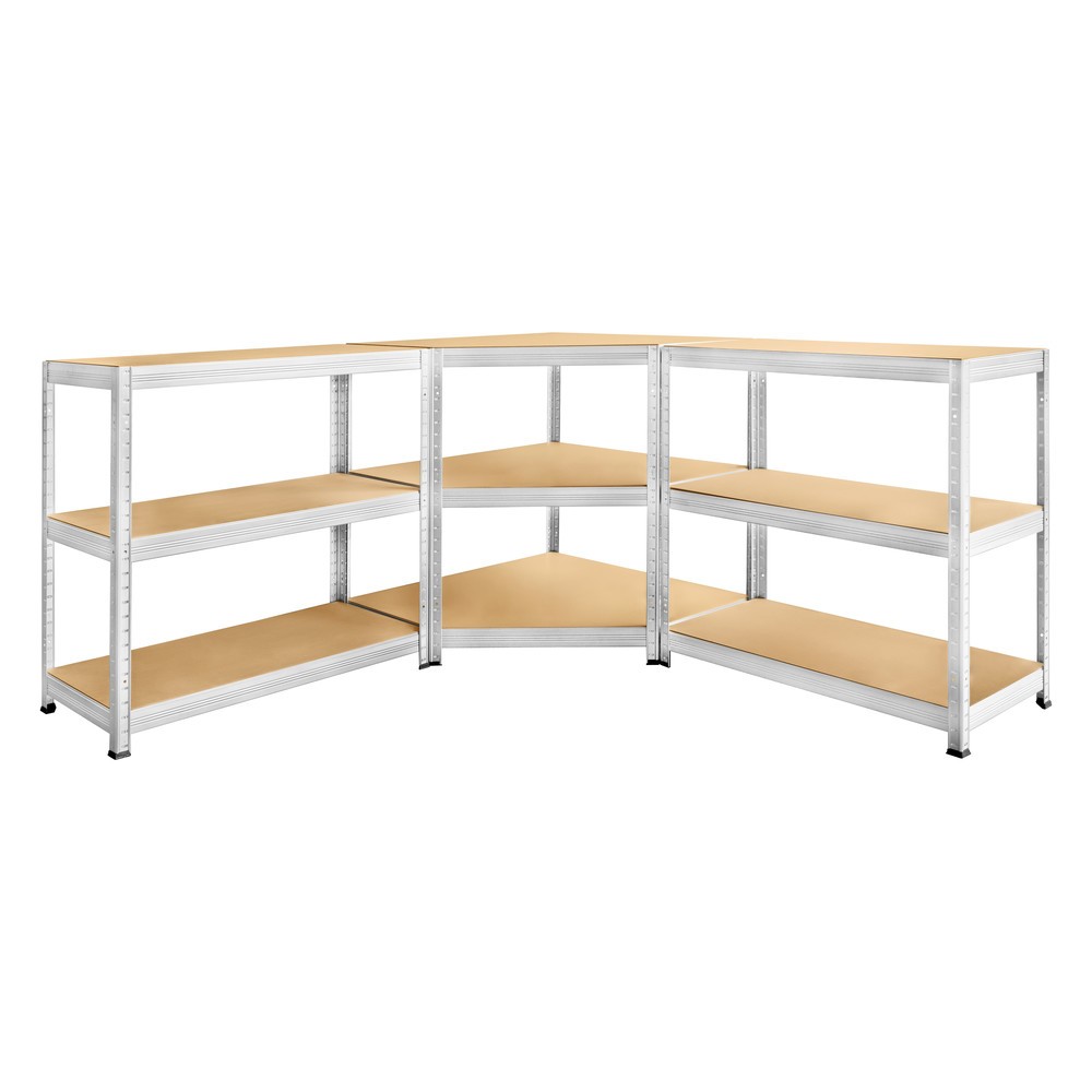 Produktabbildung Nr. 6: Steinbock® Fachboden-Eckregal verzinkt, Fachlast 250 kg, HxBxT 1.800 x 900 x 450 mm