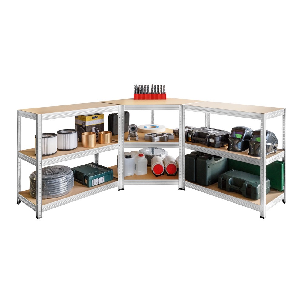 Produktabbildung Nr. 7: Steinbock® Fachboden-Eckregal verzinkt, Fachlast 250 kg, HxBxT 1.800 x 900 x 450 mm