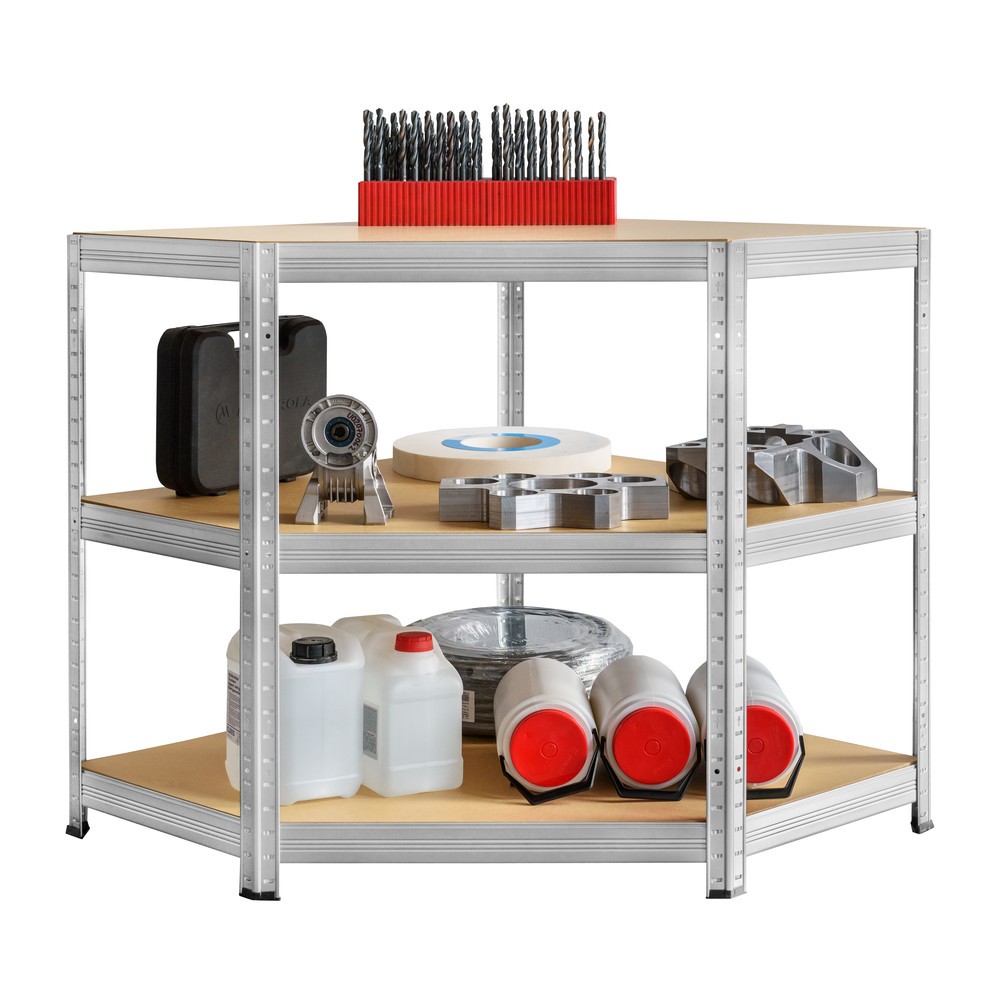 Produktabbildung Nr. 8: Steinbock® Fachboden-Eckregal verzinkt, Fachlast 250 kg, HxBxT 1.800 x 900 x 450 mm