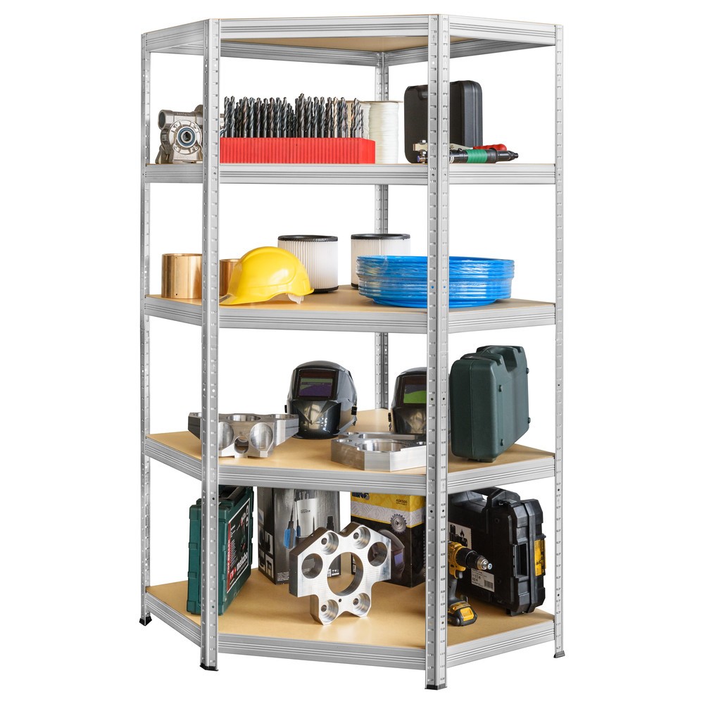 Produktabbildung Nr. 10: Steinbock® Fachboden-Eckregal verzinkt, Fachlast 250 kg, HxBxT 1.800 x 900 x 450 mm