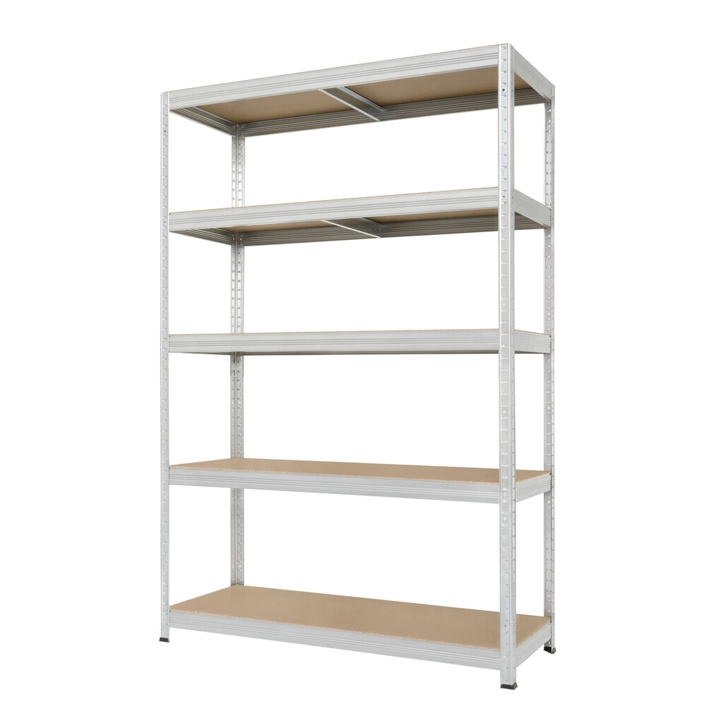 Steinbock® Fachbodenregal, Typ M+, FL 150 kg, HxBxT 1.800 x 1.200 x 600 mm Produktabbildung: Steinbock® Fachbodenregal, Typ M+, FL 150 kg, HxBxT 1.800 x 1.200 x 600 mm