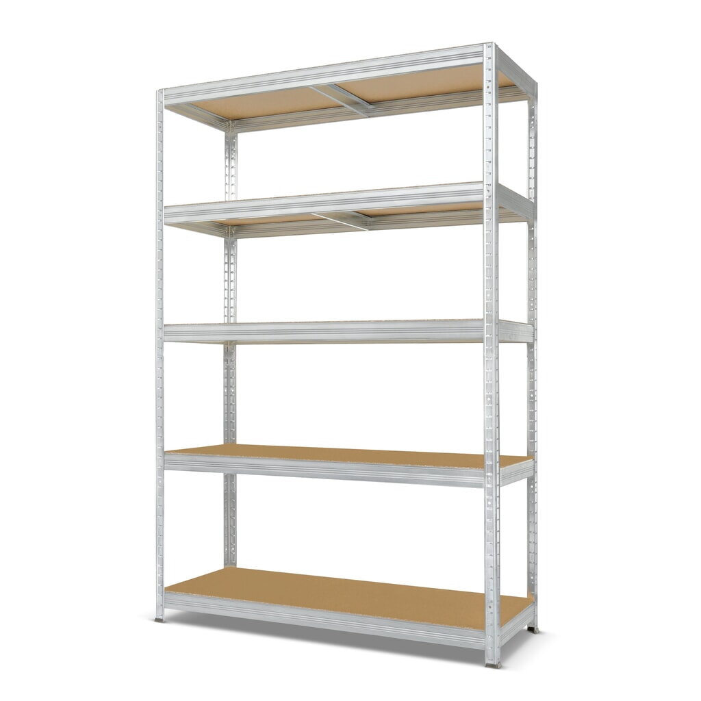 Steinbock® Fachbodenregal Typ M verzinkt, Fachlast 150 kg, HxBxT 1.800 x 1.200 x 450 mm Produktabbildung: Steinbock® Fachbodenregal Typ M verzinkt, Fachlast 150 kg, HxBxT 1.800 x 1.200 x 450 mm