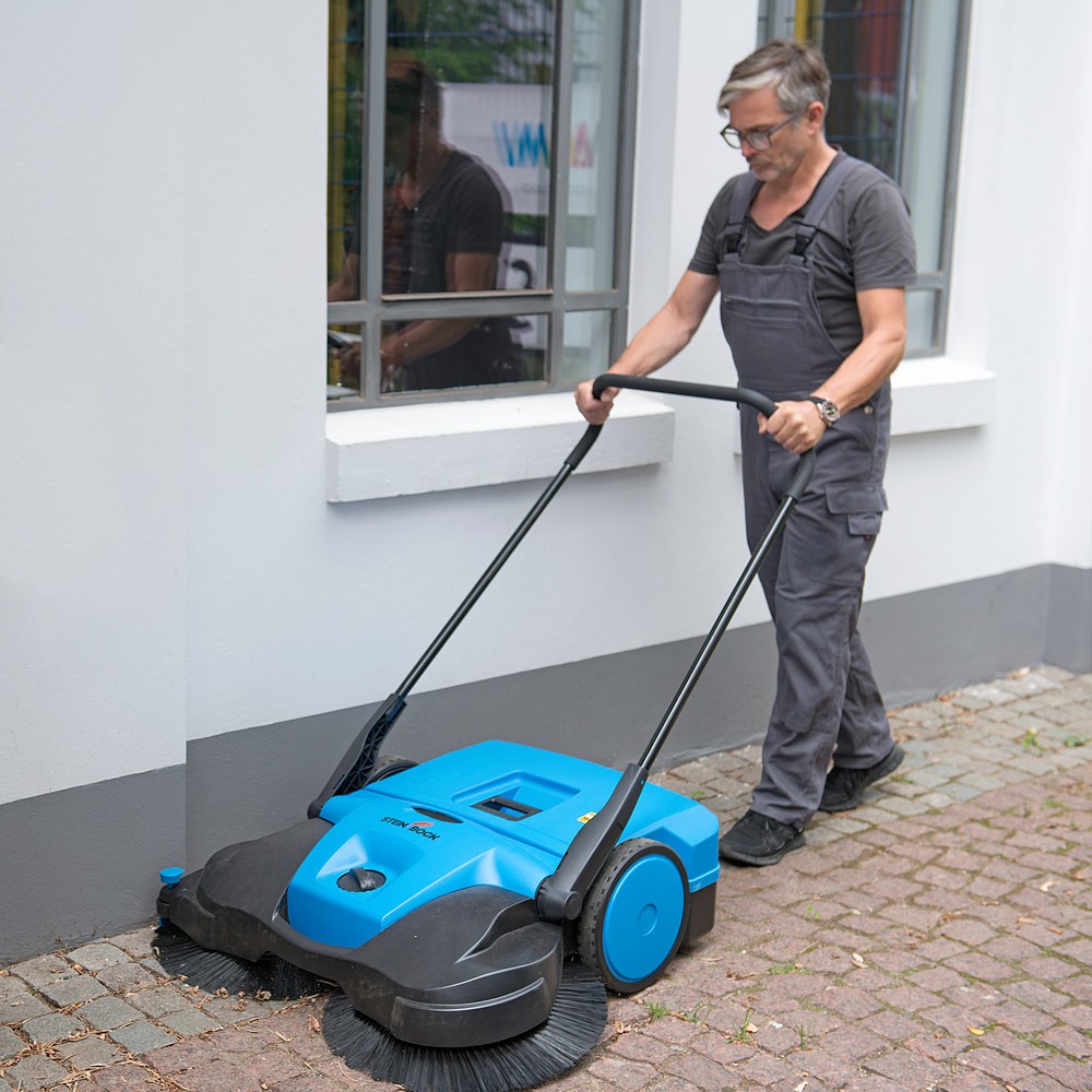 Produktabbildung Nr. 10: Steinbock® Handkehrmaschine Turbo Premium, manuell, Kehrbreite 770 mm, RAL 5015 himmelblau