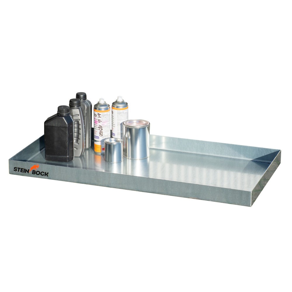 Produktabbildung Nr. 2: Steinbock® Kleingebindewanne, aus Stahl, verzinkt, HxBxT 60 x 470 x 940 mm, Auffangvolumen 16 Liter