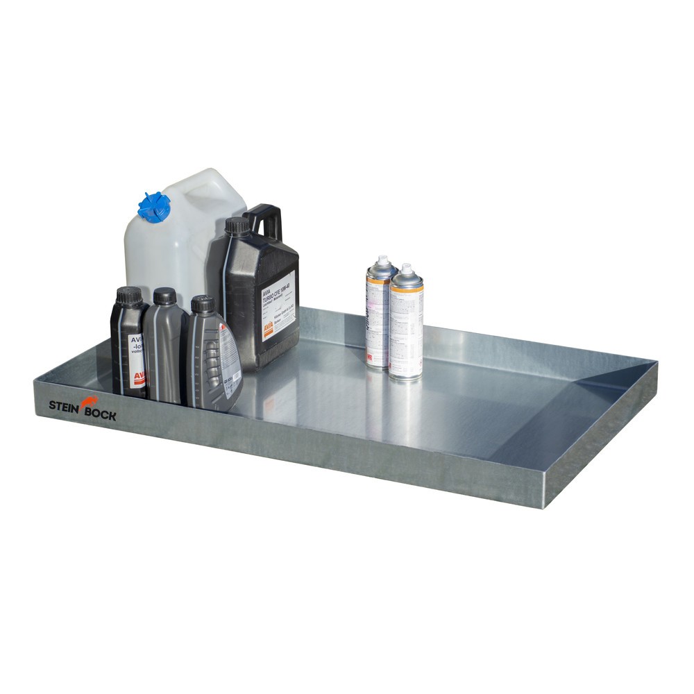 Produktabbildung Nr. 2: Steinbock® Kleingebindewanne, aus Stahl, verzinkt, HxBxT 70 x 600 x 1.000 mm, Auffangvolumen 28 Liter