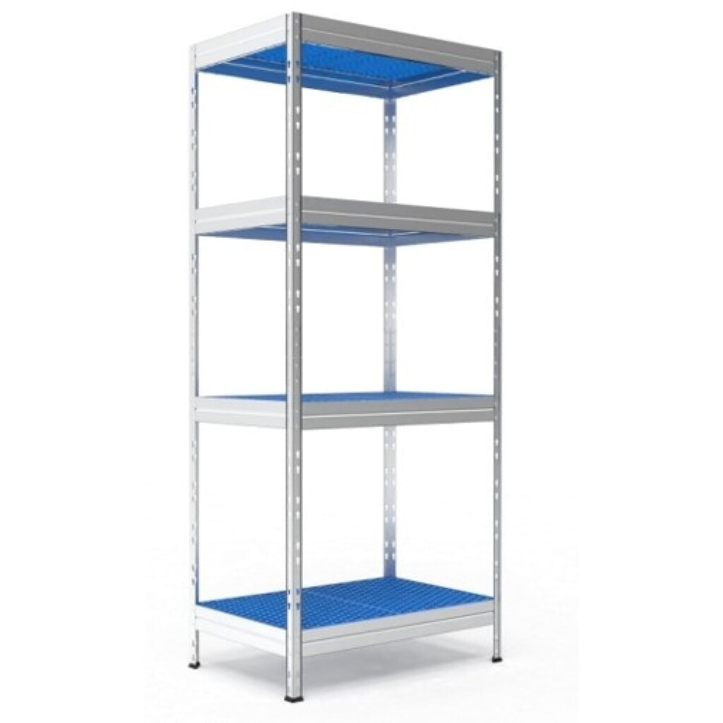 Steinbock® Lebensmittelregal LMR-1, mit Kunststoffböden, Fachlast 150 kg, HxBxT 1800 mm x 750 mm x 500 mm Produktabbildung: Steinbock® Lebensmittelregal LMR-1, mit Kunststoffböden, Fachlast 150 kg, HxBxT 1800 mm x 750 mm x 500 mm