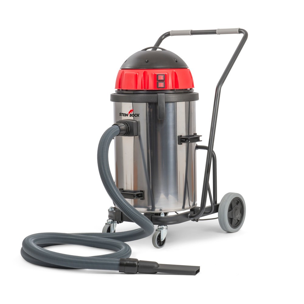 Produktabbildung: Steinbock® Nass-Trockensauger INOX, 2.400 W, 50 l, Kippfahrgestell