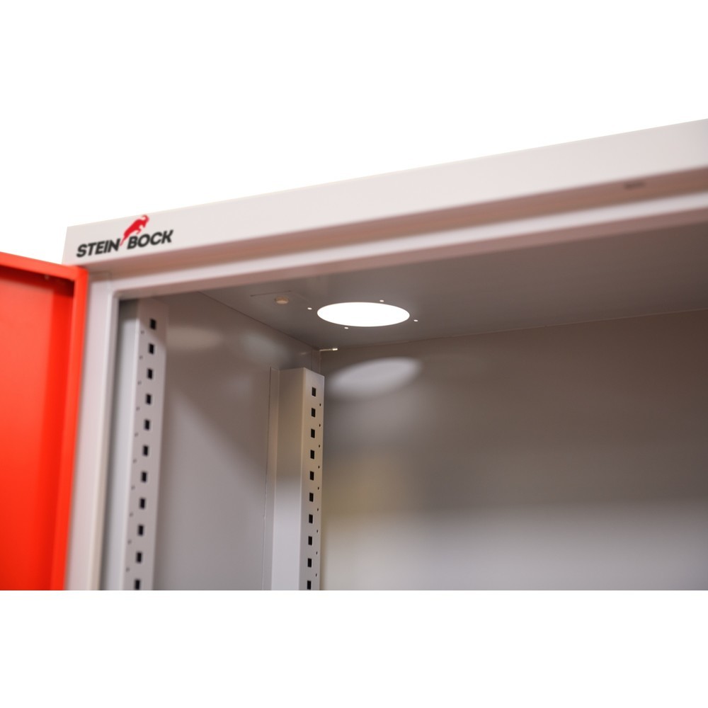 Produktabbildung Nr. 6: Steinbock® Ölschrank, 2 höhenverstellbare Gitterrostböden, 1 Auffangwanne, HxBxT 1.950 x 950 x 500 mm