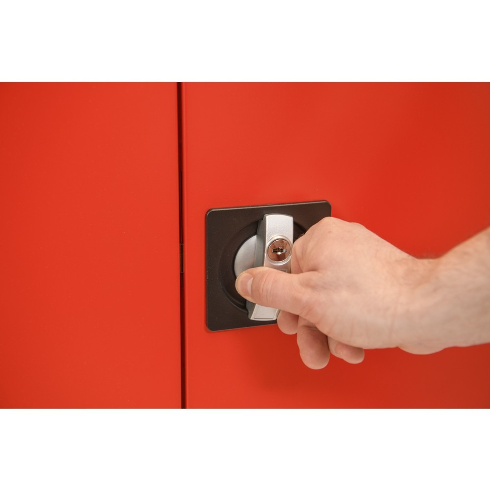Produktabbildung Nr. 10: Steinbock® Ölschrank, 2 höhenverstellbare Gitterrostböden, 1 Auffangwanne, HxBxT 1.950 x 950 x 500 mm