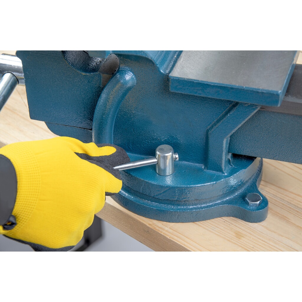 Produktabbildung Nr. 10: Steinbock® Schraubstock, dreh- und arretierbar, aus robustem Gusseisen, Backenbreite 125 mm