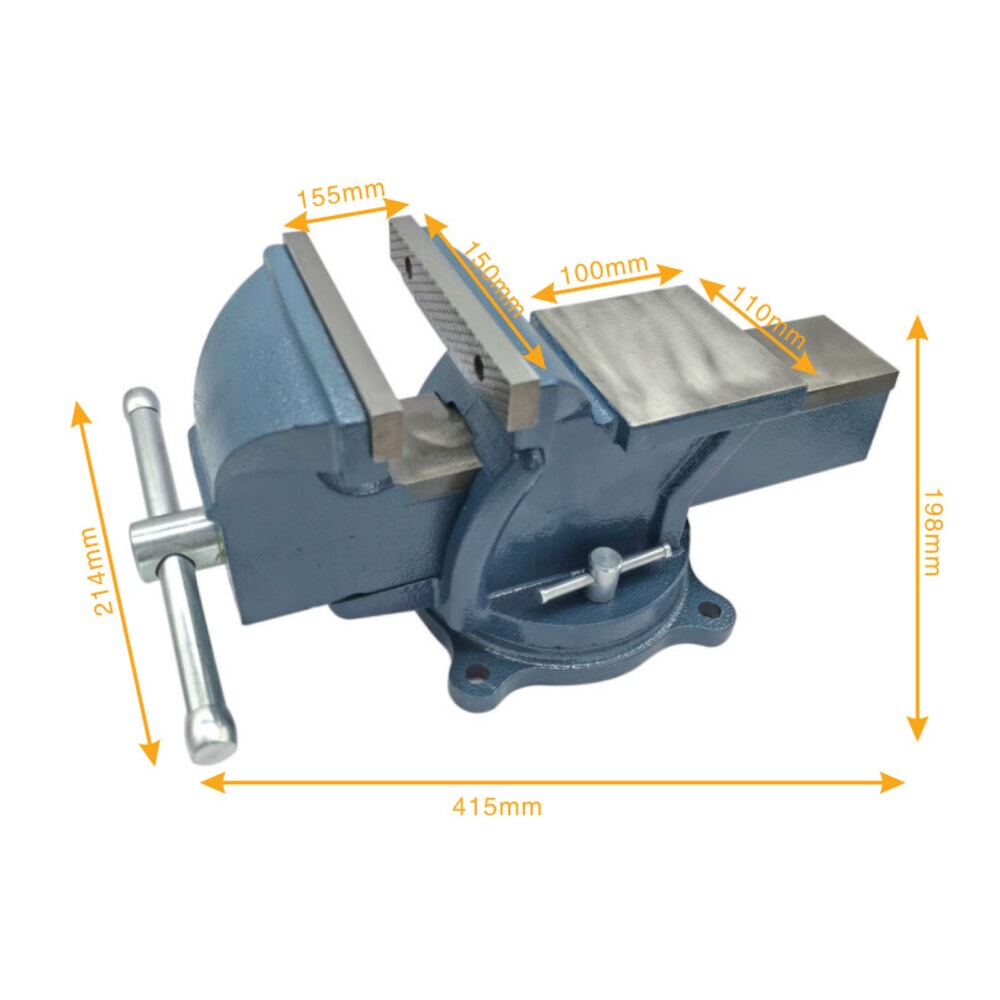Produktabbildung Nr. 7: Steinbock® Schraubstock, dreh- und arretierbar, aus robustem Gusseisen, Backenbreite 150 mm