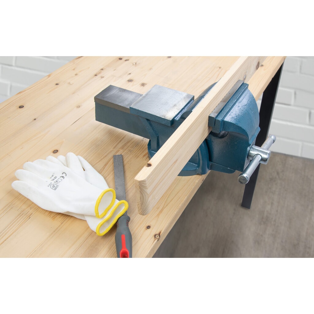 Produktabbildung Nr. 11: Steinbock® Schraubstock, feststehend, aus robustem Gusseisen, Backenbreite 150 mm