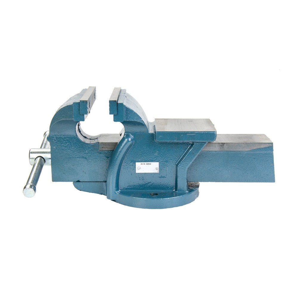 Produktabbildung: Steinbock® Schraubstock, feststehend, aus robustem Gusseisen, Backenbreite 150 mm