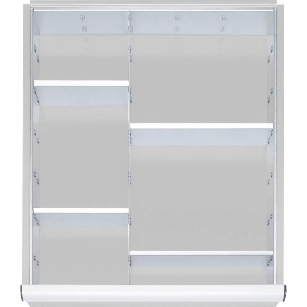 Produktabbildung: Steinbock® Schubladeneinteilungs-Set, für Schubladenmaße BxT 490 x 560 mm mit Blendenhöhe 120-150 mm, 1x 4 Trennwände