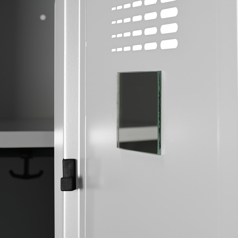 Produktabbildung Nr. 3: Steinbock® Spind, bodenstehend, 3 Abteile, Zylinderschloss, HxBxT 1.800 x 900 x 500 mm, lichtgrau/lichtgrau