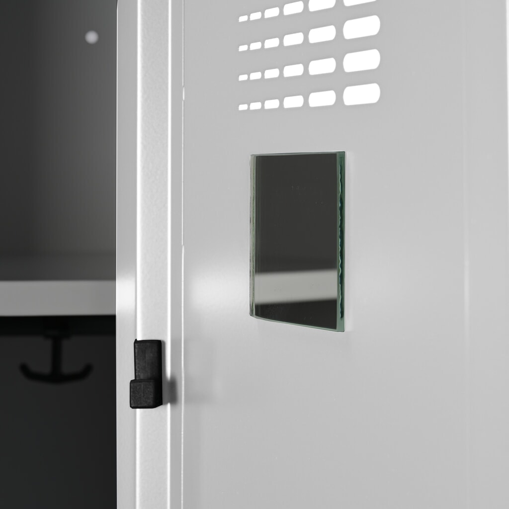 Steinbock® Doppelspind, 1 Abteil, Drehriegelverschluss, HxBxT 1800 x 600 x 500 mm, lichtgrau/lichtgrau Produktabbildung Nr. 3: Steinbock® Doppelspind, 1 Abteil, Drehriegelverschluss, HxBxT 1800 x 600 x 500 mm, lichtgrau/lichtgrau