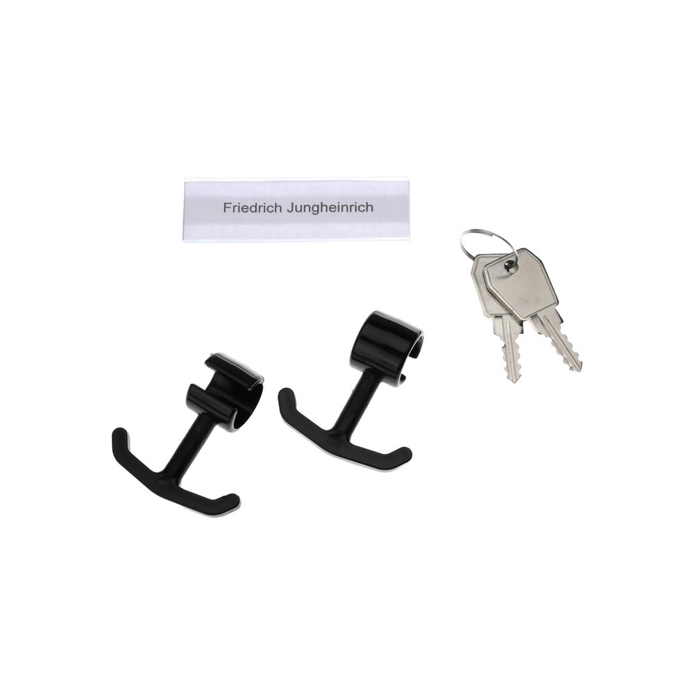Produktabbildung Nr. 2: Steinbock® Spind, bodenstehend, 2-stöckig, 4 Fächer, Zylinderschloss, HxBxT 1.800 x 800 x 500 mm, lichtgrau/anthrazitgrau