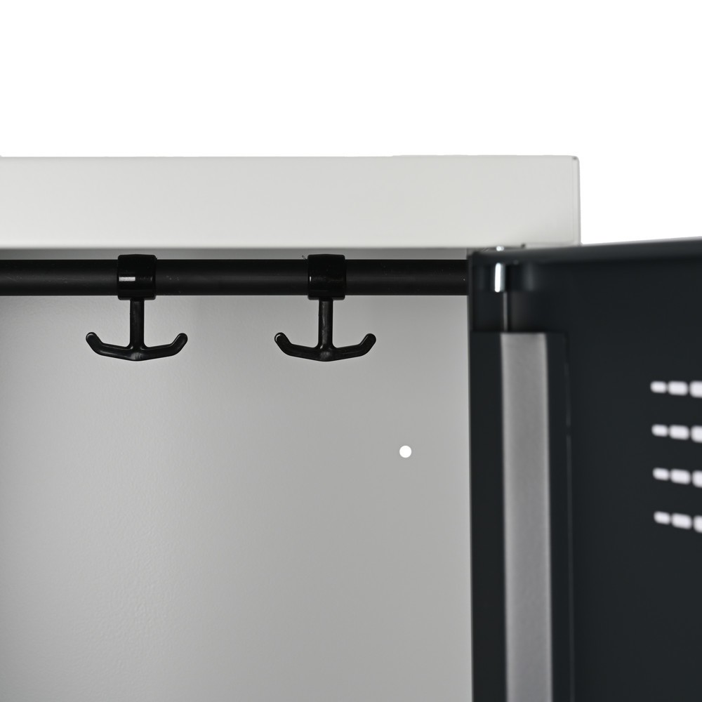 Produktabbildung Nr. 5: Steinbock® Spind, bodenstehend, 2-stöckig, 4 Fächer, Drehriegelverschluss, HxBxT 1.800 x 800 x 500 mm, lichtgrau/anthrazitgrau