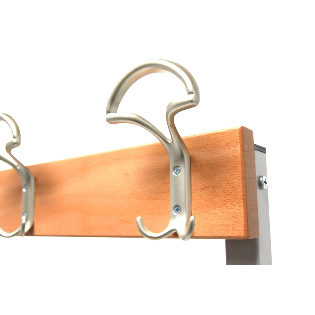 Steinbock® Umkleidebank, 2-seitig mit Hakenleiste, Breite 1.000 mm, ohne Schuhrost Produktabbildung Nr. 2: Steinbock® Umkleidebank, 2-seitig mit Hakenleiste, Breite 1.000 mm, ohne Schuhrost