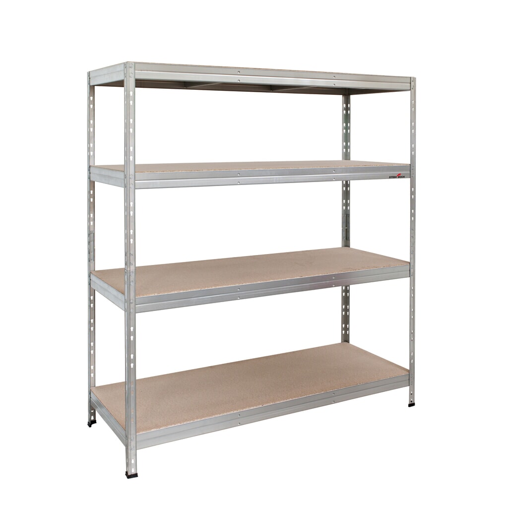 Steinbock® Weitspannregal, Fachlast 250 kg, HxBxT 1.800 x 1.600 x 600 mm Produktabbildung: Steinbock® Weitspannregal, Fachlast 250 kg, HxBxT 1.800 x 1.600 x 600 mm