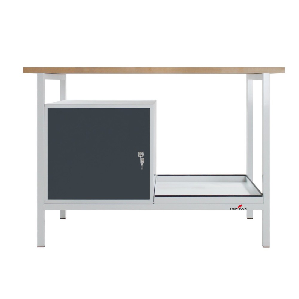 Produktabbildung Nr. 2: Steinbock® Werkbank Cube, 1 Tür, TK 300 kg, HxBxT 825 x 1.200 x 600 mm, RAL 7035/7016
