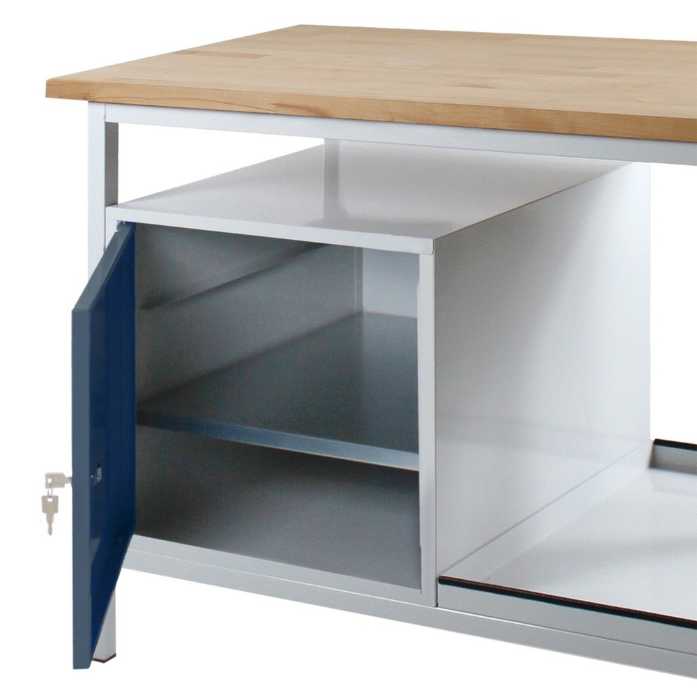 Produktabbildung Nr. 3: Steinbock® Werkbank Cube, 1 Tür, TK 300 kg, HxBxT 825 x 1.200 x 600 mm, RAL 7035/7016