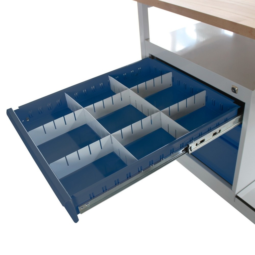 Produktabbildung Nr. 3: Steinbock® Werkbank Cube, 3 Schubladen, TK 300 kg, HxBxT 825 x 1.200 x 600 mm, RAL 7035/7016