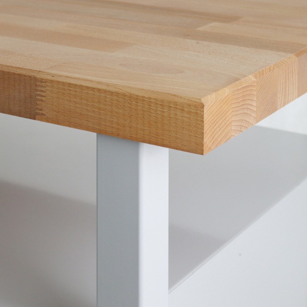Produktabbildung Nr. 3: Steinbock® Werkbank Extra, 1 Ablage, 3 Schubladen, 1 Regalabteil, 1 Tür, TK 500 kg, HxBxT 840 x 1.700 x 600 mm, RAL 7035/7016