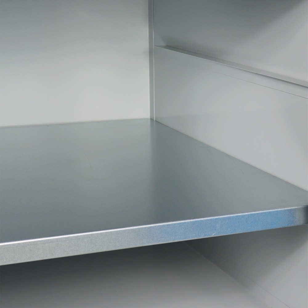 Produktabbildung Nr. 4: Steinbock® Werkbank Extra, 1 Ablage, 3 Schubladen, 1 Regalabteil, 1 Tür, TK 500 kg, HxBxT 840 x 1.700 x 600 mm, RAL 7035/7016