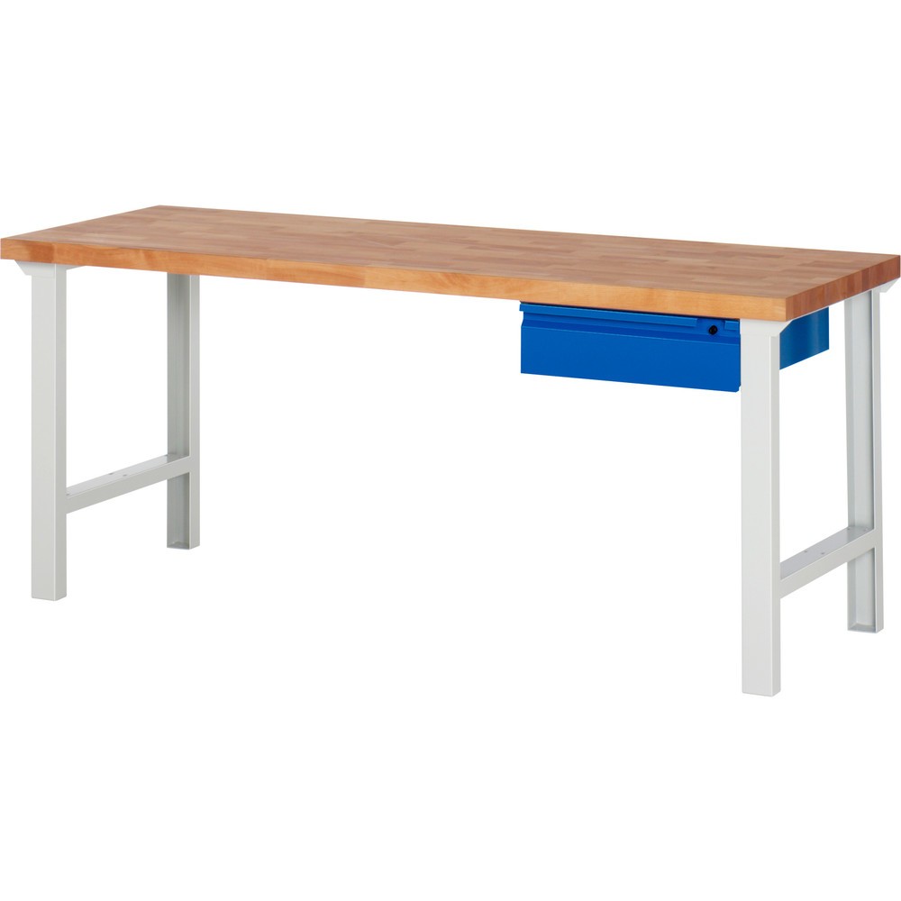 Produktabbildung: Steinbock® Werkbank, mit Schublade, HxBxT 840 x 2.000 x 700 mm, RAL 7035/5010
