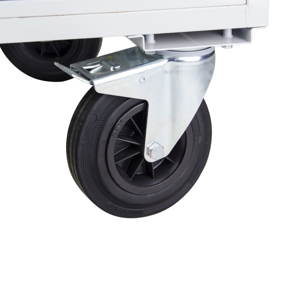 Steinbock® Werkbank Motion, verfahrbar, 1 Tür, TK 500 kg, HxBxT 827 x 1.300 x 600 mm, RAL 7035/7016 Produktabbildung Nr. 2: Steinbock® Werkbank Motion, verfahrbar, 1 Tür, TK 500 kg, HxBxT 827 x 1.300 x 600 mm, RAL 7035/7016