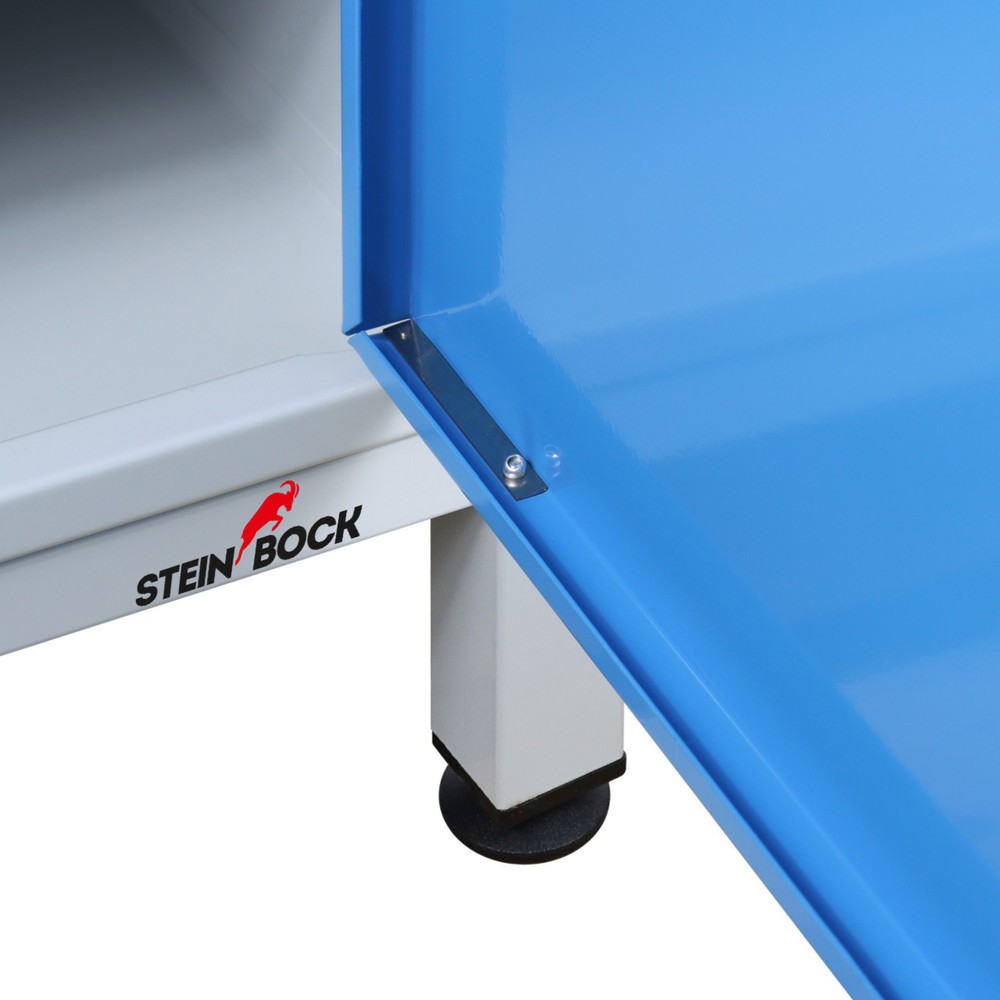 Produktabbildung Nr. 5: Steinbock® Werkbank Premium, 1 Ablage, 1 Tür, TK 300 kg, HxBxT 840 x 600 x 600 mm, RAL 7035/5012