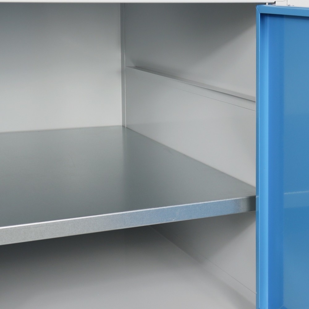 Produktabbildung Nr. 4: Steinbock® Werkbank Premium, 1 Ablage, 2 Türen, TK 300 kg, HxBxT 840 x 1.200 x 600 mm, RAL 7035/5012