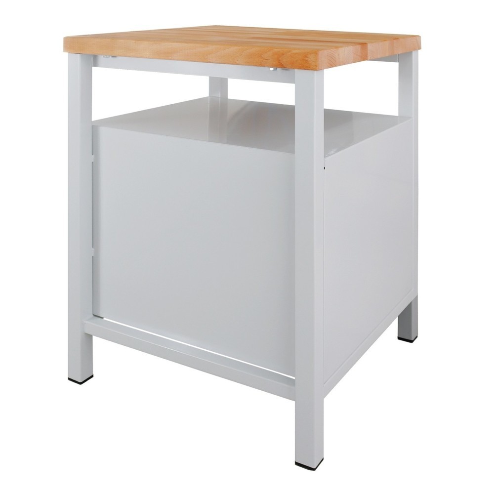 Produktabbildung Nr. 2: Steinbock® Werkbank Premium, 1 Ablage, 1 Tür, TK 300 kg, HxBxT 840 x 600 x 600 mm, RAL 7035/7016