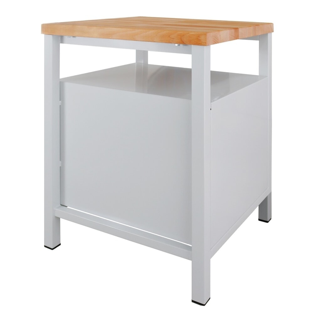 Steinbock® Werkbank Premium, 1 Ablage, 1 Tür, TK 300 kg, HxBxT 840 x 600 x 600 mm, RAL 7035/7016 Produktabbildung Nr. 2: Steinbock® Werkbank Premium, 1 Ablage, 1 Tür, TK 300 kg, HxBxT 840 x 600 x 600 mm, RAL 7035/7016