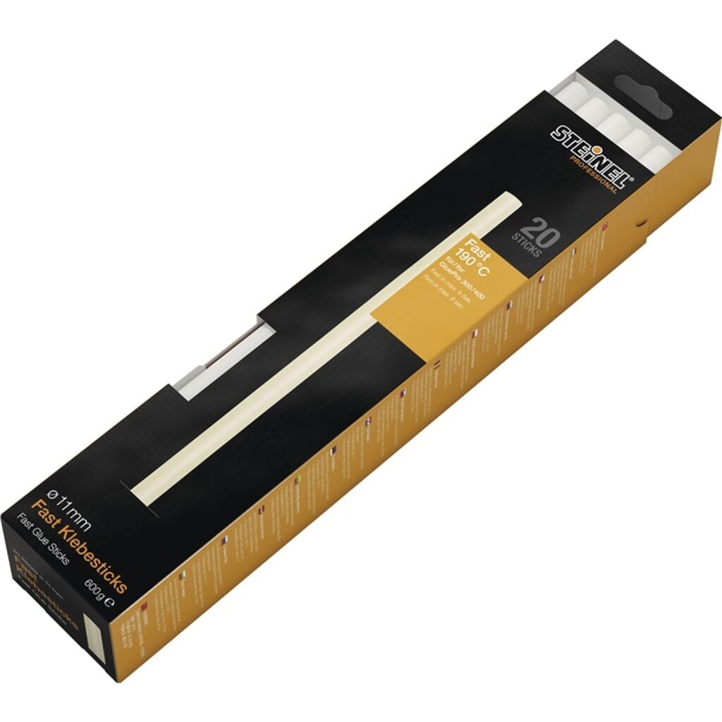STEINEL Klebesticks FAST L.300mm Klebepatronen-D.11mm 600 g/20 St Produktabbildung: STEINEL Klebesticks FAST L.300mm Klebepatronen-D.11mm 600 g/20 St