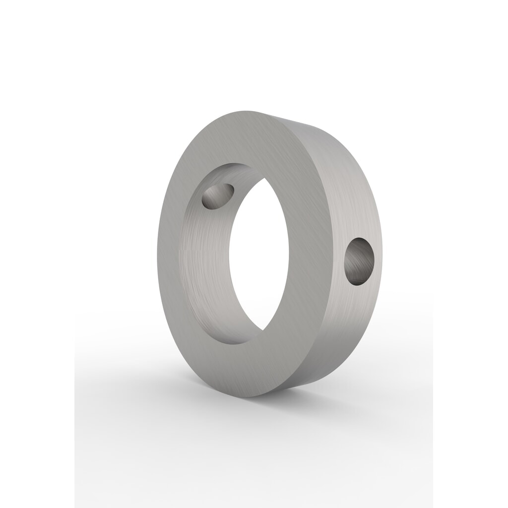 Stellring für META MULTIPAL Kabeltrommelregal-Achsen, Durchmesser 42,4 mm, Stahl, Passung H8, inkl. Gewindestift Produktabbildung: Stellring für META MULTIPAL Kabeltrommelregal-Achsen, Durchmesser 42,4 mm, Stahl, Passung H8, inkl. Gewindestift