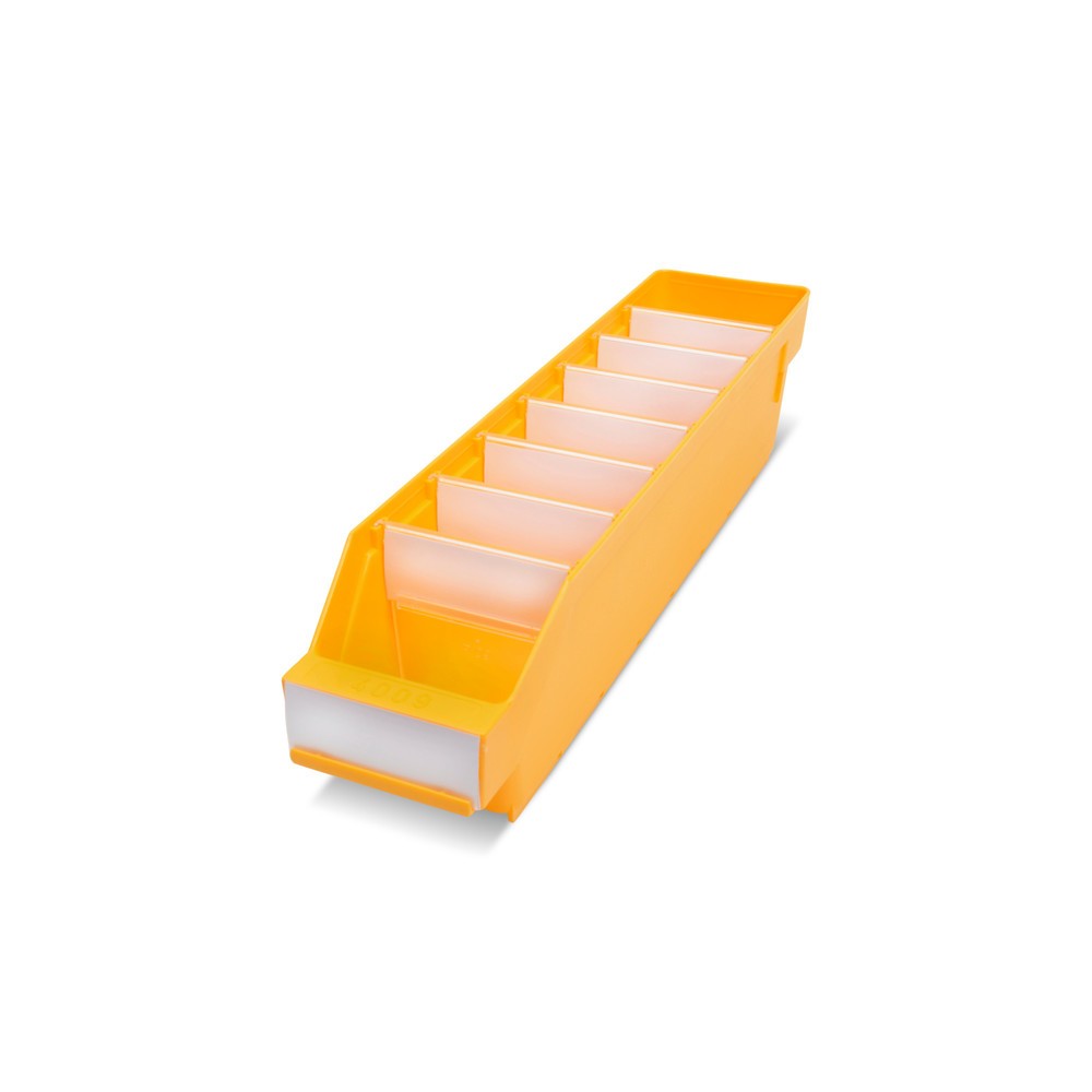 Produktabbildung Nr. 1: STEMO Regalkästen mit Sichtöffnung, BxT 90 x 400 mm, gelb