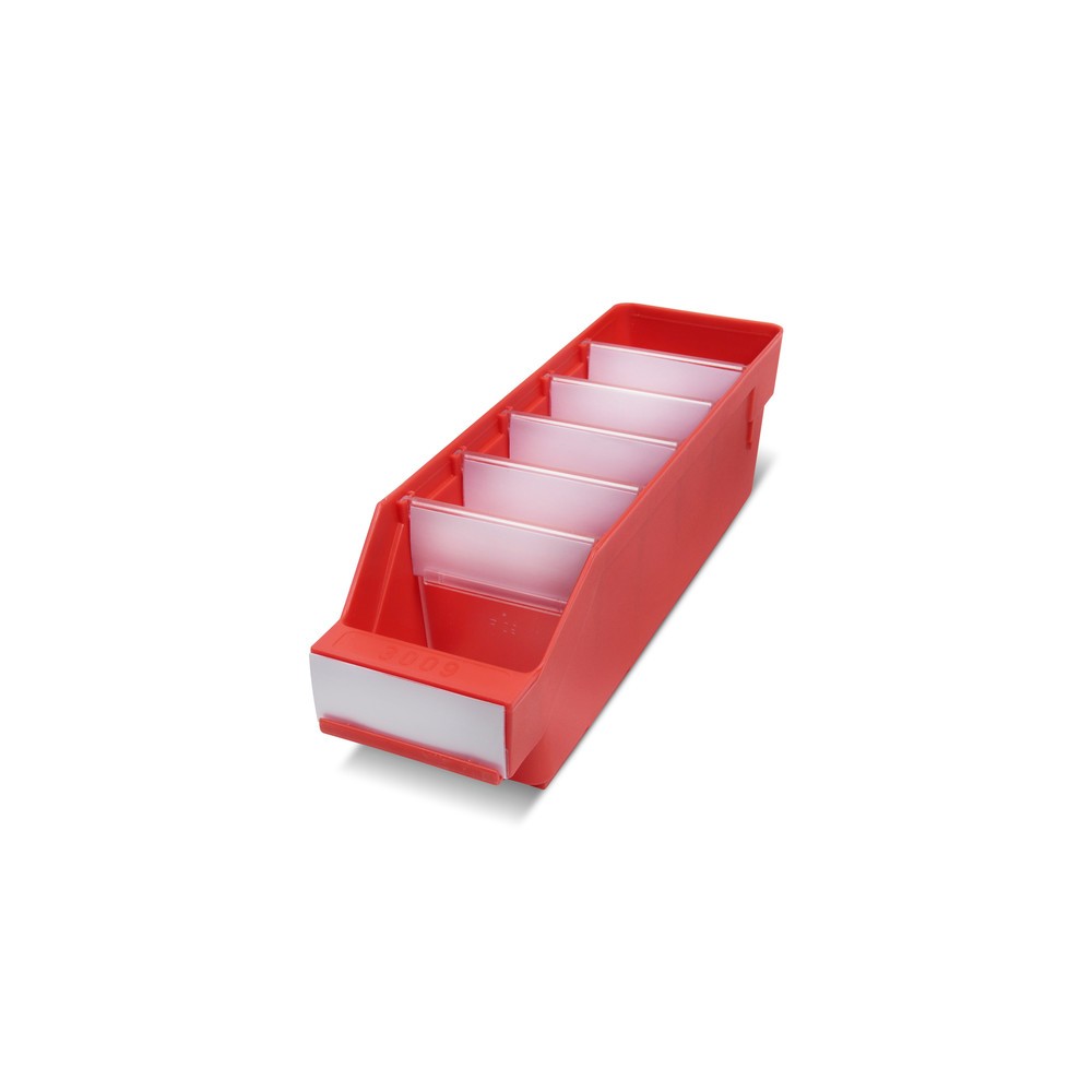 Produktabbildung: STEMO Regalkästen mit Sichtöffnung, BxT 90 x 300 mm, rot