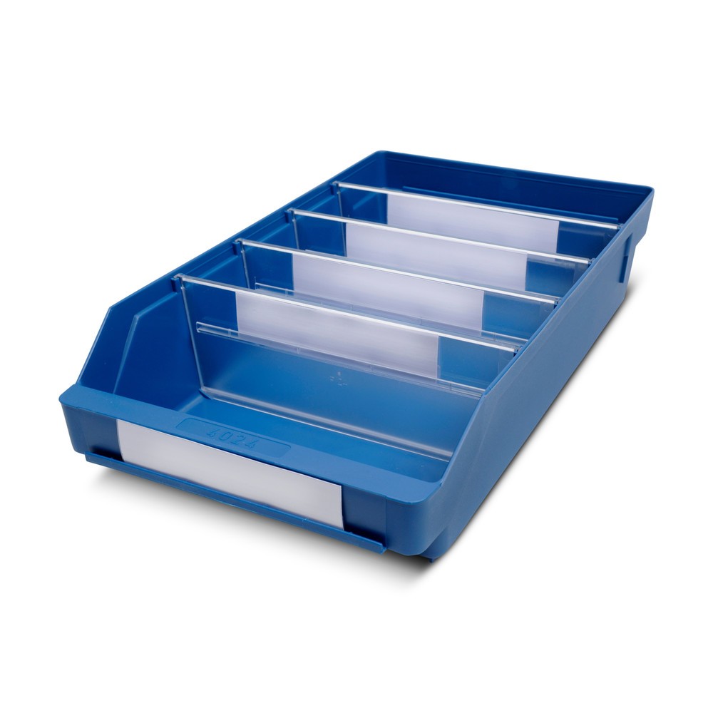 Produktabbildung: STEMO Regalkästen mit Sichtöffnung, BxT 240 x 400 mm, blau