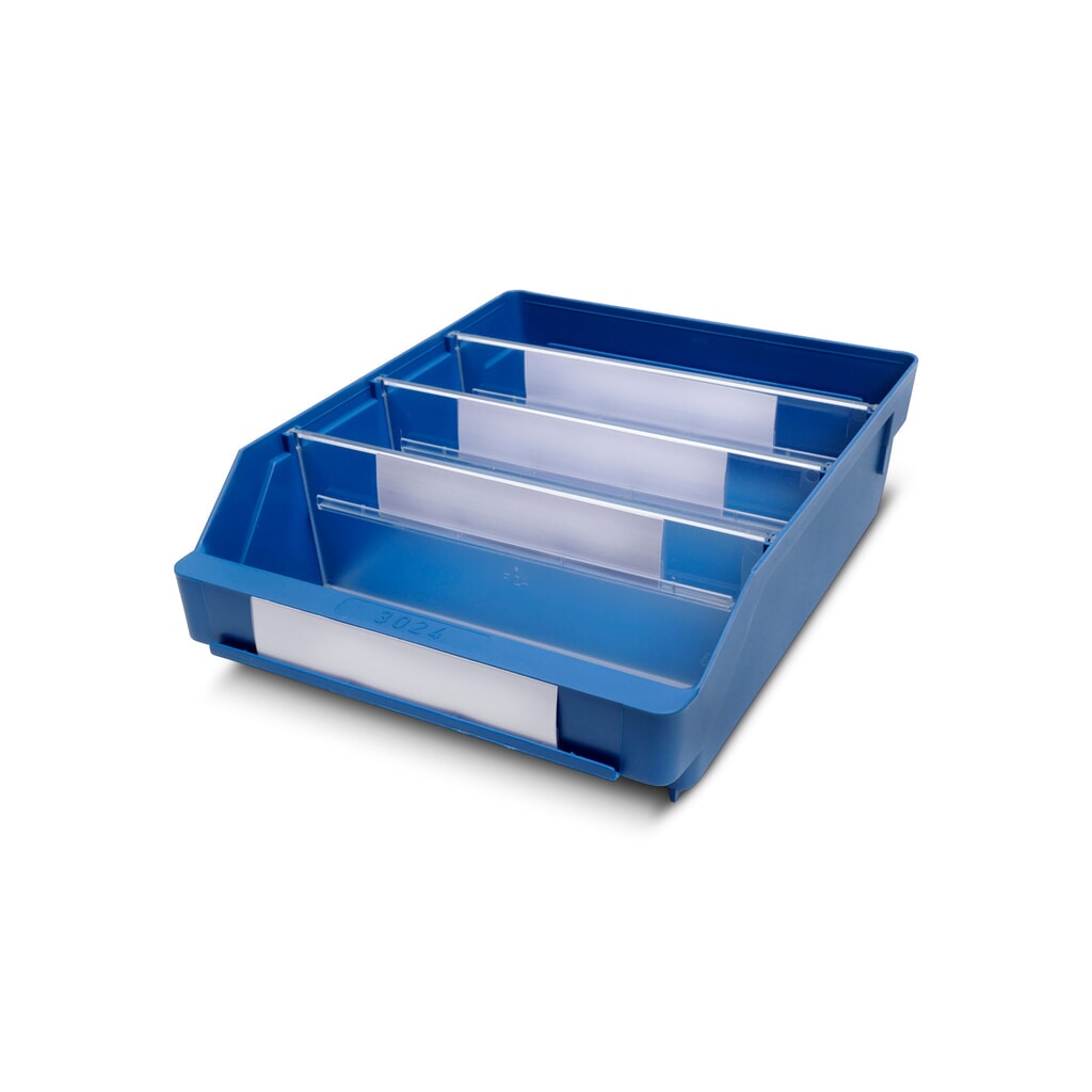 STEMO Regalkästen mit Sichtöffnung, BxT 240 x 300 mm, blau Produktabbildung: STEMO Regalkästen mit Sichtöffnung, BxT 240 x 300 mm, blau