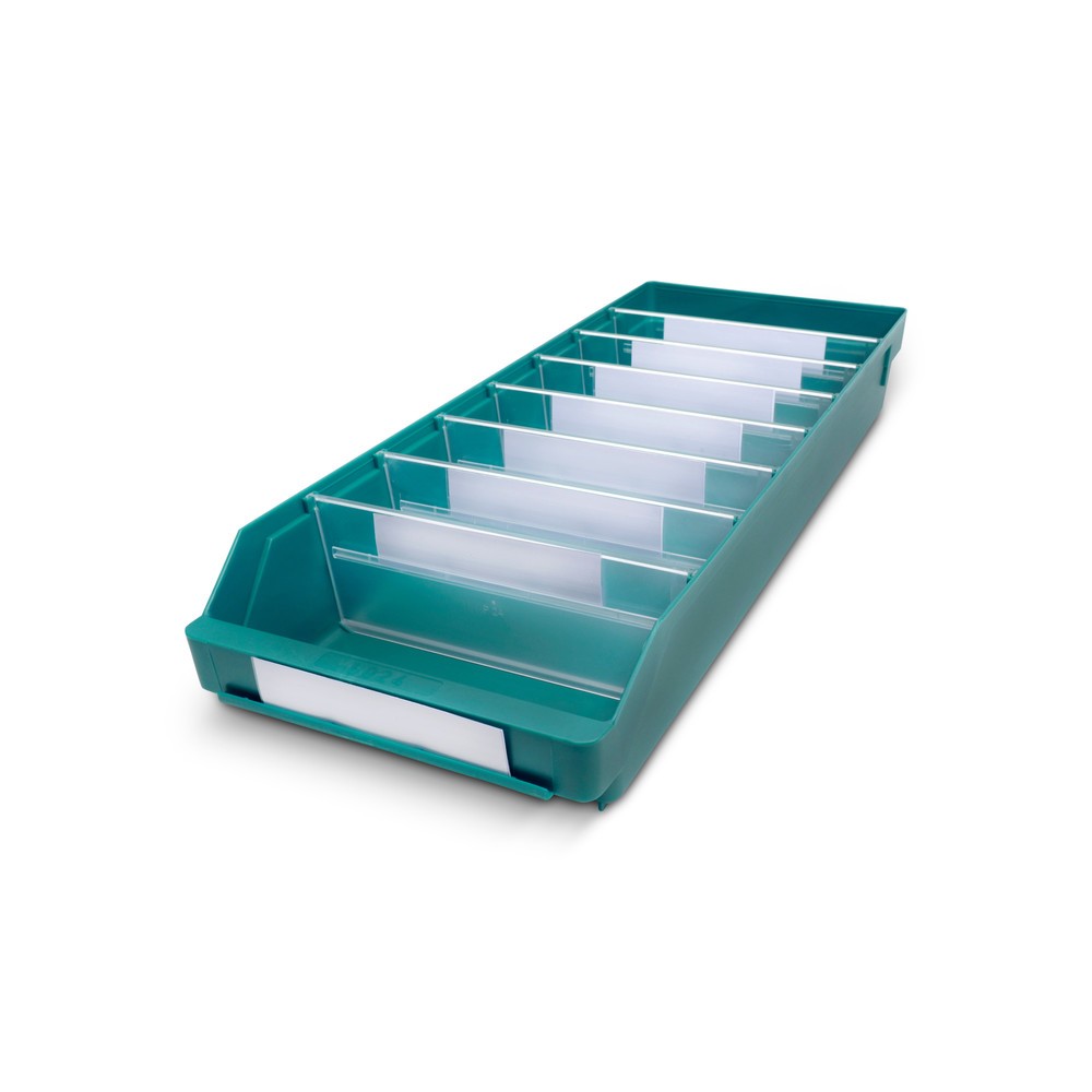 Produktabbildung: STEMO Regalkästen mit Sichtöffnung, BxT 240 x 600 mm, grün