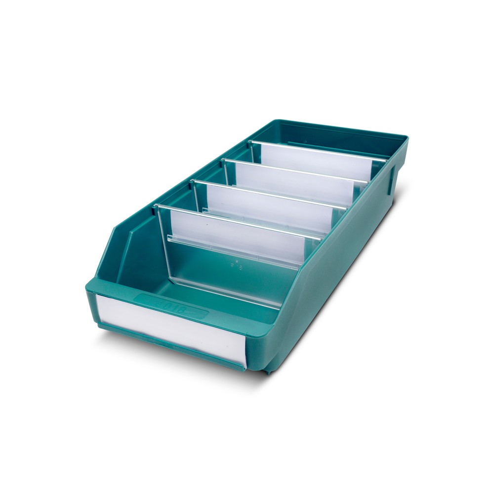 Produktabbildung Nr. 1: STEMO Regalkästen mit Sichtöffnung, BxT 180 x 400 mm, grün